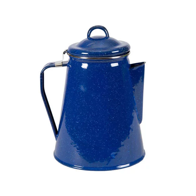 Enamel Coffee Pot 8 Cup Percolator With Basket