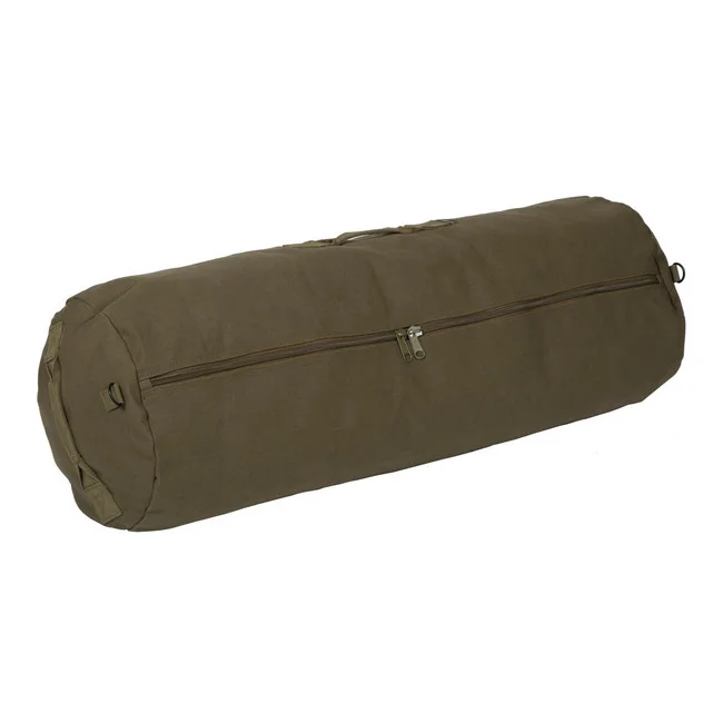 Stansport Zippered Canvas Deluxe Duffel Bag O.D. Green - Image 5