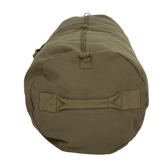 Stansport Zippered Canvas Deluxe Duffel Bag O.D. Green - Image 6