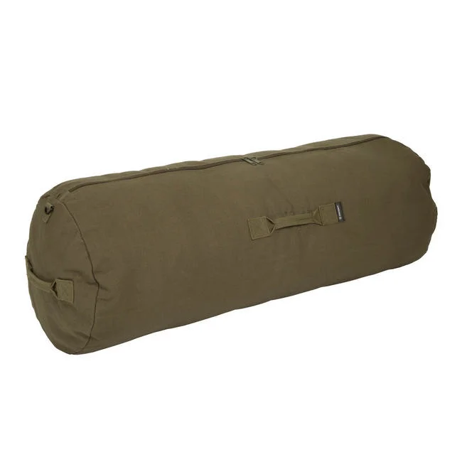 Stansport Zippered Canvas Deluxe Duffel Bag O.D. Green - Image 8