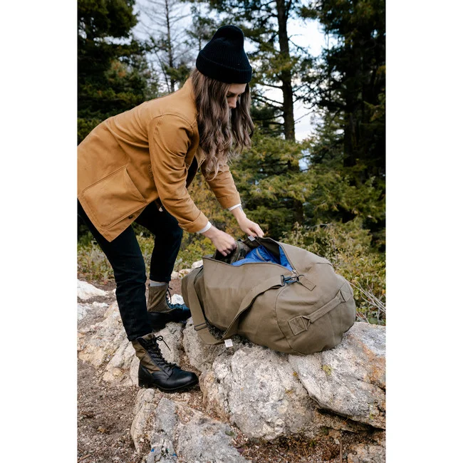 Stansport Zippered Canvas Deluxe Duffel Bag O.D. Green - Image 13