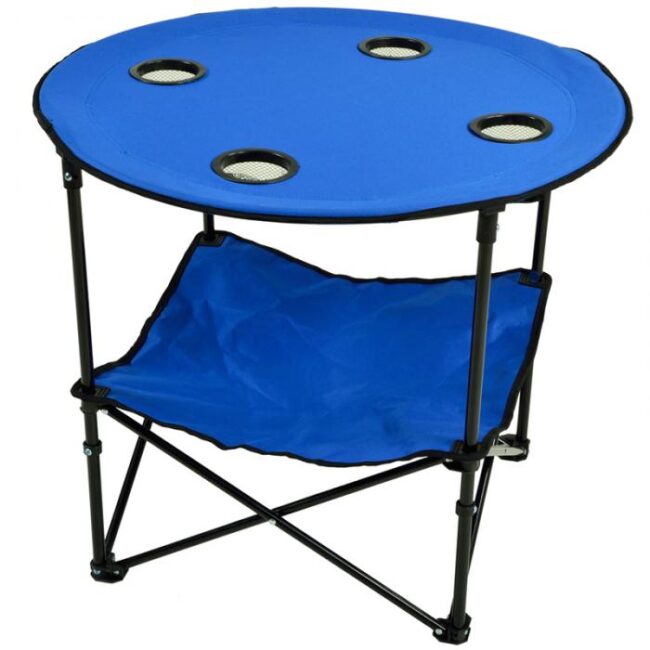 Picnic at Ascot Travel Folding Table for Picnics and Tailgating - Royal Blue