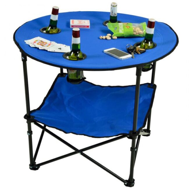 Picnic at Ascot Travel Folding Table for Picnics and Tailgating - Royal Blue - Image 2