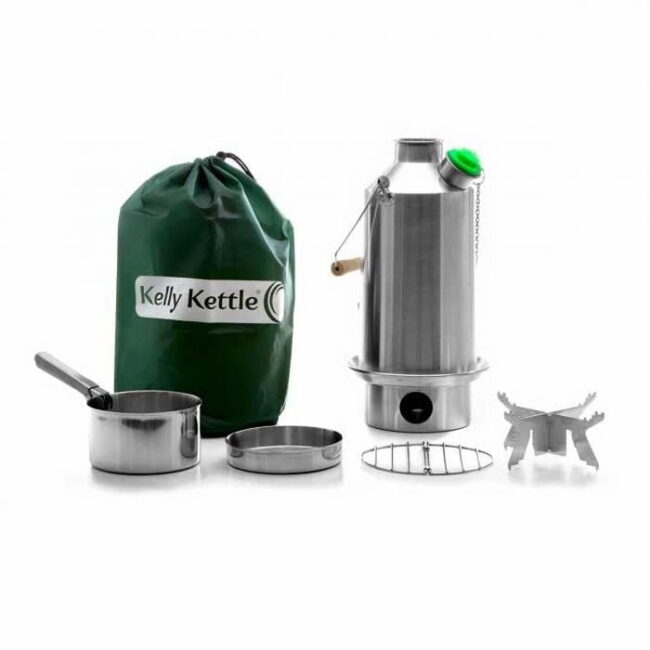 Kelly Kettle Stainless Steel 'Base Camp' Kettle (54 fl.oz) - Basic Kit