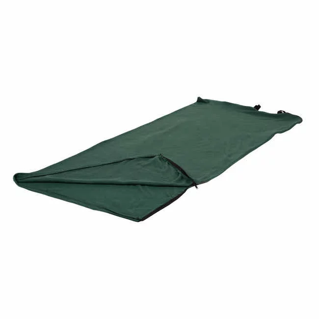 Fleece Sleeping Bag - 75 IN X 32 IN - Green