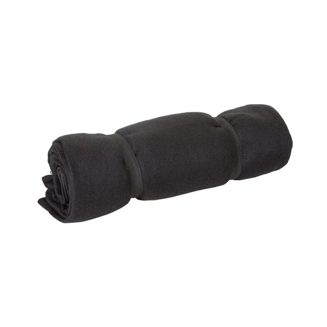 Fleece Sleeping Bag - 75 IN X 32 IN - BLACK - Image 2