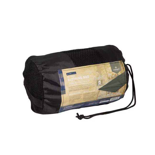 Fleece Sleeping Bag - 75 IN X 32 IN - BLACK - Image 3