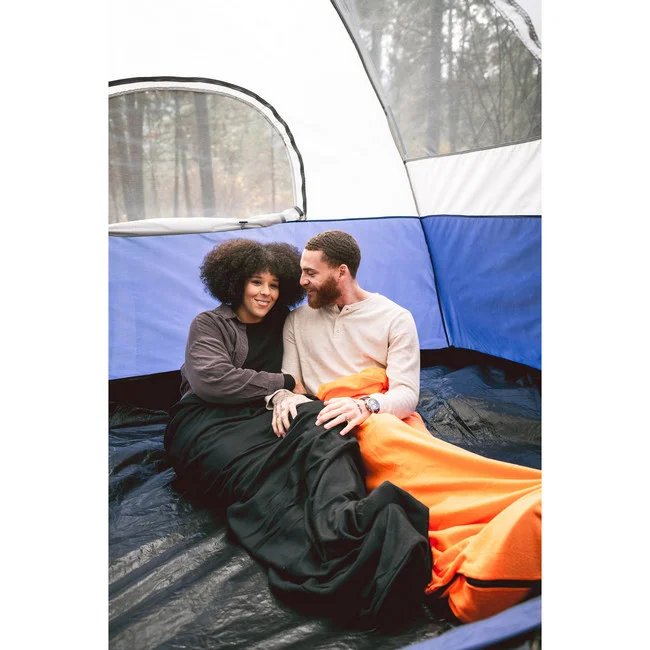 Fleece Sleeping Bag - 75 IN X 32 IN - BLACK - Image 4