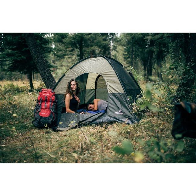 Trophy Hunter Dome Tent - 3 Person - Dark Olive and Tan - Image 5