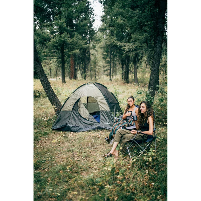 Trophy Hunter Dome Tent - 3 Person - Dark Olive and Tan - Image 8
