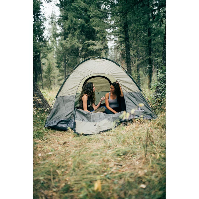 Trophy Hunter Dome Tent - 3 Person - Dark Olive and Tan - Image 9