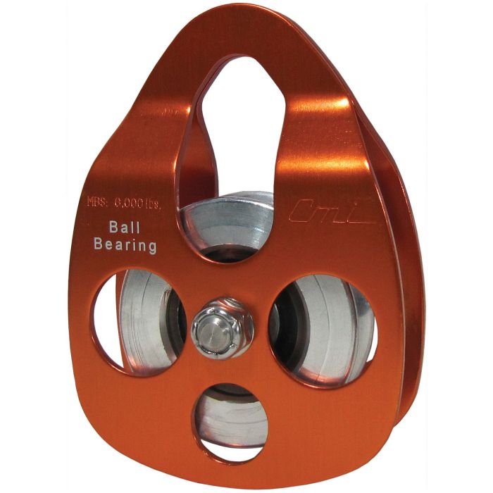 2 3/8" Orange Aluminum, Aluminum Sheave, Ball Bearing
